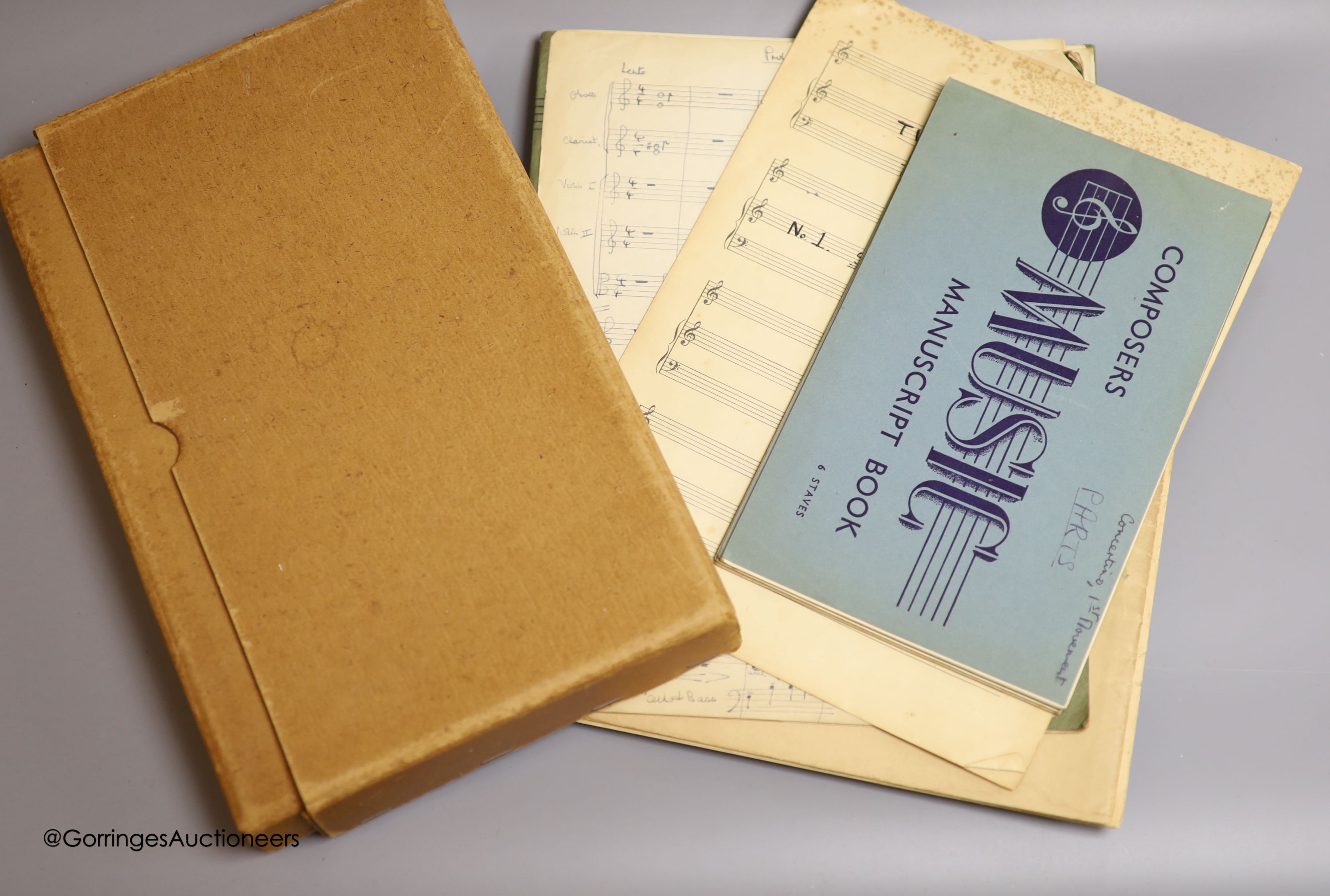 Jonathan Hinden, conductor and former Head of Music staff at Glyndebourne, a collection of his hand-annotated manuscript books